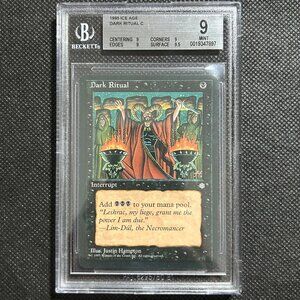1995 Magic The Gathering MTG Ice Age Dark Ritual BGS Quad 9+ MINT